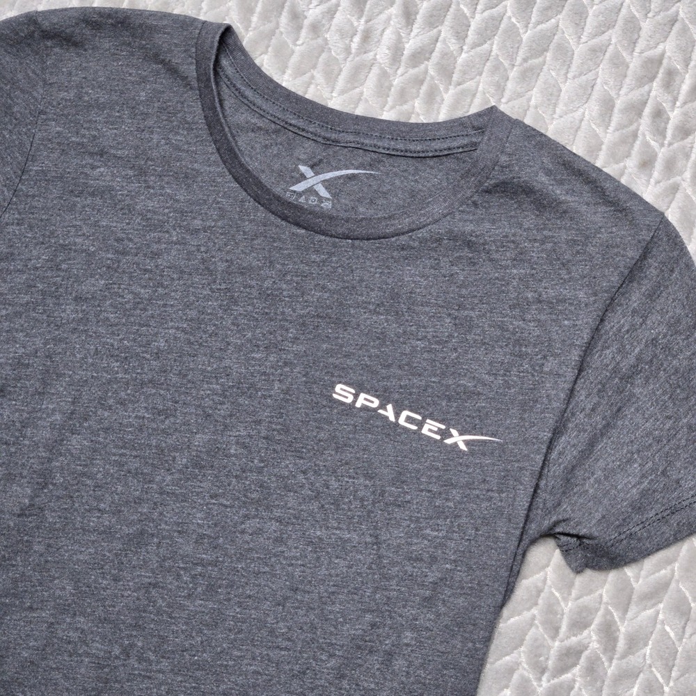 SpaceX Women Charcoal Heather Dragon Capsule‎ Graphic T-Shirt Size M Gray